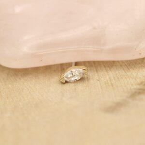 Elegante Zuri Marquise Buddha Sieraden, goud en kristal.