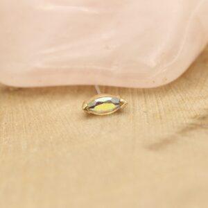 Buddha Jewelry Marquise Mystic Topaz Zuri threadless gouden top