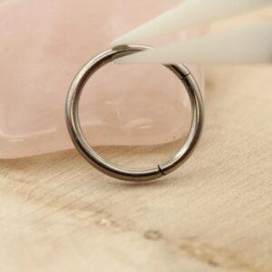 Inari Organics clicker ring 16G titanium