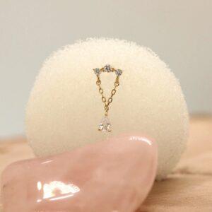 Luxueuze gouden ketting met diamantaccenten voor elegante sieraden.